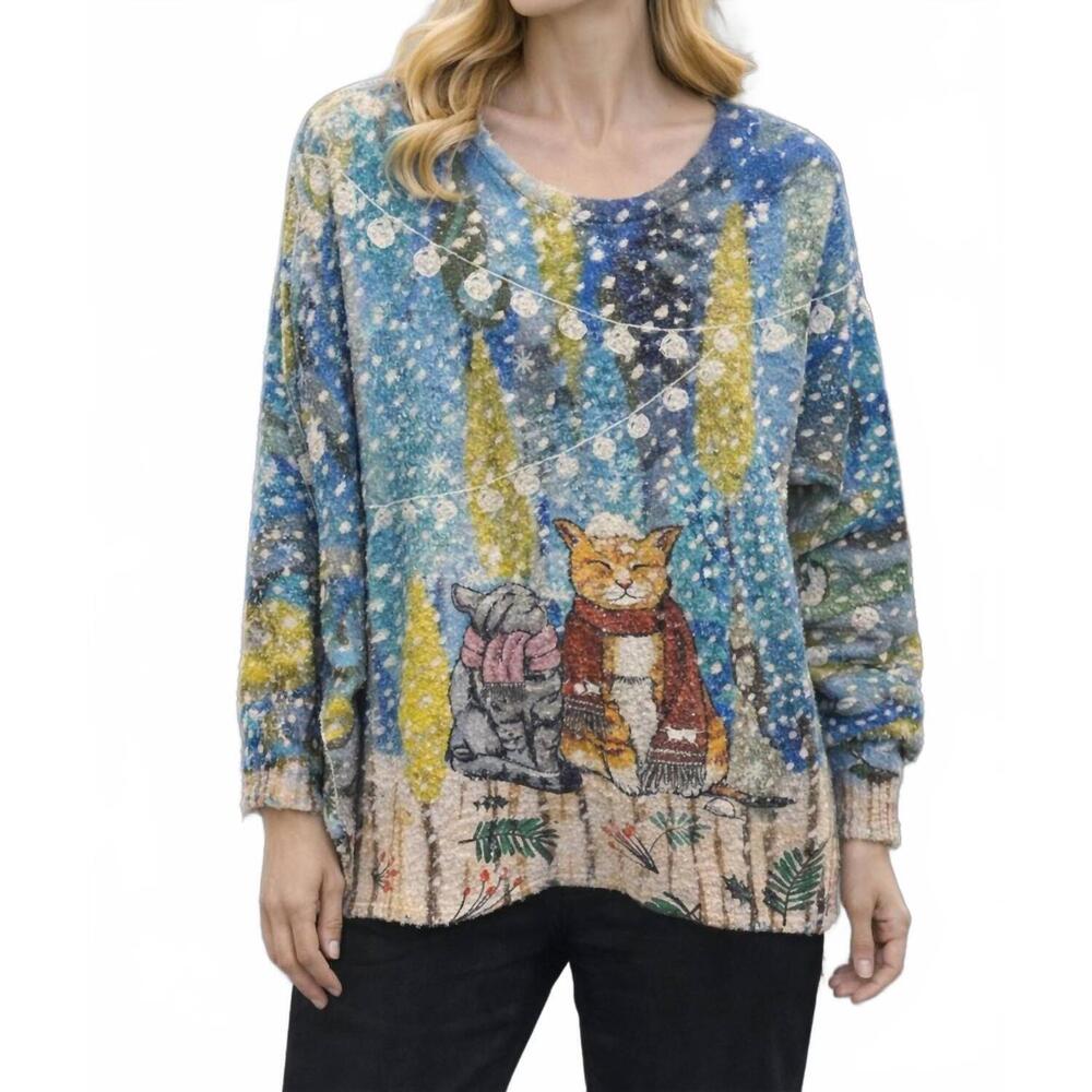 NEW INOAH meowy and bright sweater in meowy and bright